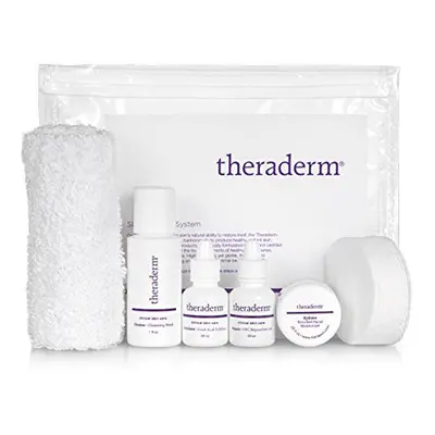 Theraderm Skin Renewal Travel System with Peptide Hydrator - TSA approved - 2- week supply