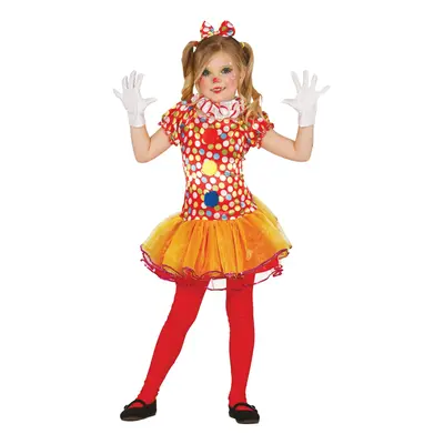 Multicolored clown costume with tutu for girls