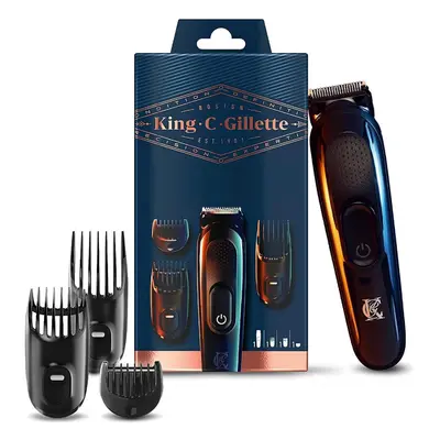 King C. Gillette Cordless Beard Trimmer Kit for Men with Lifetime Sharp Blades, Includes Interch