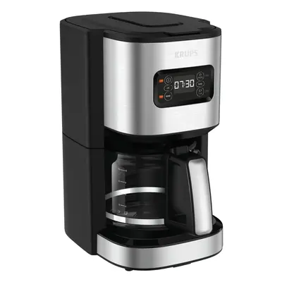 KRUPS KM480D10 Premium Hour Programmable Coffee Maker, Metal, Brushed Stainless Steel