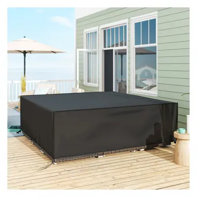 Outsunny Large Garden Set Square Cover Outdoor Furniture Waterproof Resist Fade