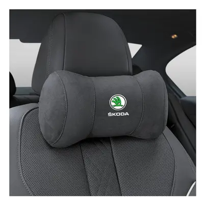 (Black) Car Seat Headrest Pillow Neck Support Protector Cushion For Skoda Octavia