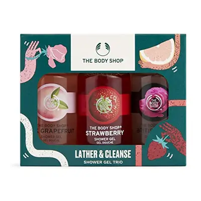 The Body Shop Lather & Cleanse Shower Gel Trio Gift Set for Normal Ski