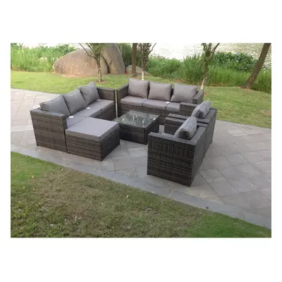 (square table, without rain covers) seater rattan garden patio furniture sofa chair