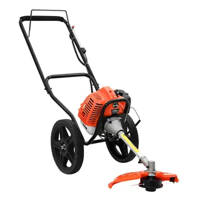 vidaXL Brush Cutter with Wheels Orange cc 1.45 kW grass trimmer