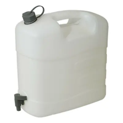 20L Polyethylene Fluid Container - Screw Cap & Tap - Food Grade Plastic