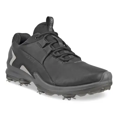 (UK 9-9.5, Black) Ecco BIOM Tour Fluidform Waterproof Spiked Leather Golf Shoes