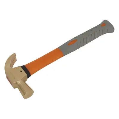 16oz Non-Sparking Claw Hammer - Fibre Glass Shaft - Shock Absorbing Grip