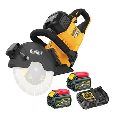 Dewalt DCS691T2 54v XR Flexvolt Cut Off Saw 230mm Disc Cutter Wireless - 2x 6ah