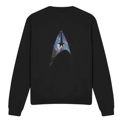 (XXL, Black) Star Trek Unisex Adult Galactic Shield Sweatshirt