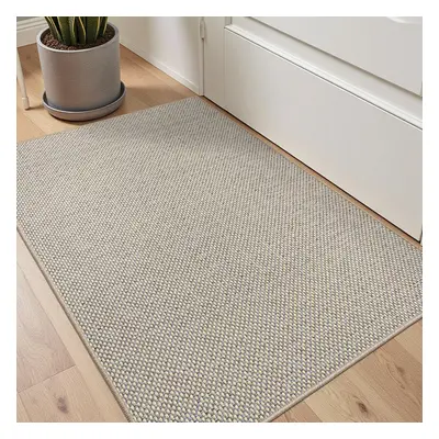 (61 x cm, Beige) Door Matts Indoor x cm, Dirt Trapper Doormats Inside with Non Slip Rubber Backi