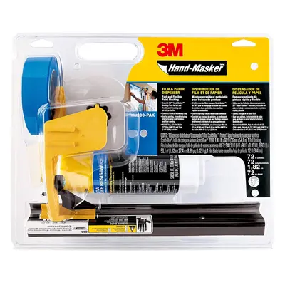 Scotchblue M3000 PAK Hand-Masker Pre Folded Masking Film Kit - Yellow/Blue/Black