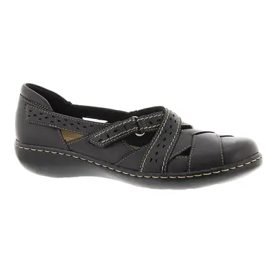 Clarks Women's Ashland Spin Q Slip-On Loafer Black X-Wide