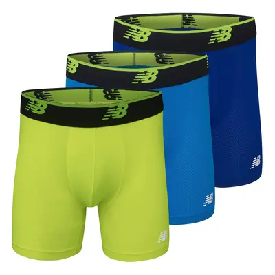 New Balance Mens Mesh No Fly Boxer Brief, Athletic compression Underwear (3-Pack)