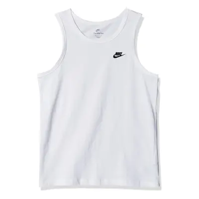 Nike Club Men's Embroidered Logo Standard Fit Tank Top White/Black Siz