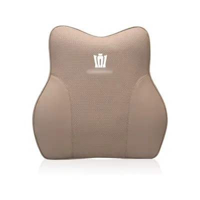 (Waist-Beige) Car Neck Pillow Memory Foam Lumbar Support Waist Pillow Seat Headrest