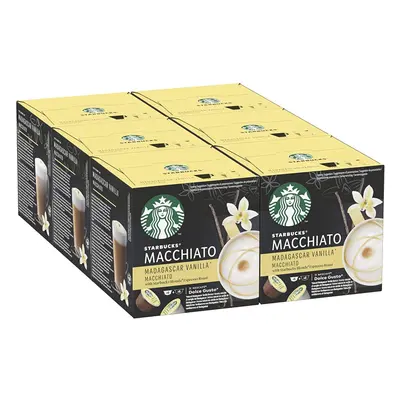 STARBUCKS Vanilla Latte Macchiato by Nescafe Dolce Gusto Coffee Pods (Pack of 6, Total Capsules,