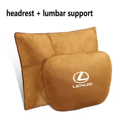 (brown combination) Top Quality Car Headrest Neck Support Seat Soft Neck Pillow for Lexus