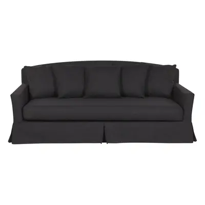 3 Seater Fabric Sofa Black GILJA