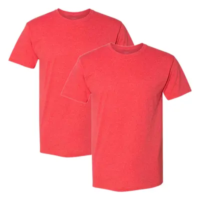 Fruit of the Loom mens Crew Pack Shirt Crew - Pack Fiery Red 3X-La