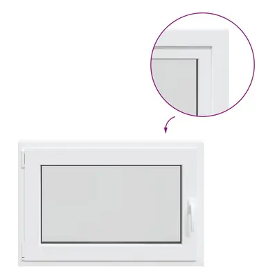 vidaXL Basement Window "RISOR" 60x90 cm Tilt&Turn DIN Left White egress window