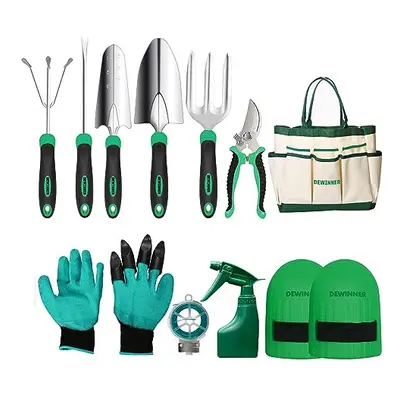 DEWINNER Garden Tool Set, Hand Tool Gift Kit, Outdoor Gardening transplanting for Gardener, with