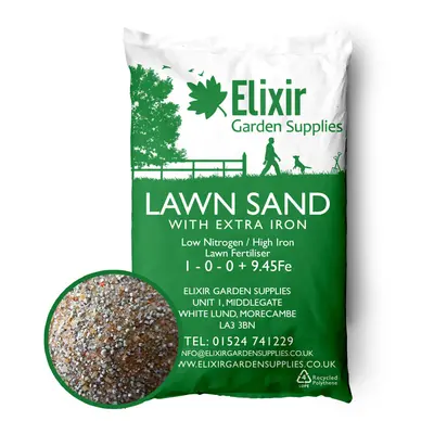 (25kg) Elixir Gardens Lawn Sand & Moss Killer | 4-0-0+3Fe