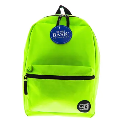 BAZIC School Backpack 16" Lime Green, Lightweight School Bag for Students Men Women Travel, Fit 