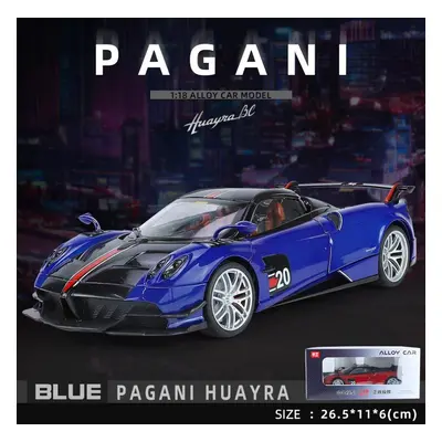 (blue, 1/18-Size:26.5*11.6cm) 1/18 Scale Pagani Huayra Bc Alloy Car Model Light & Sound Effect D