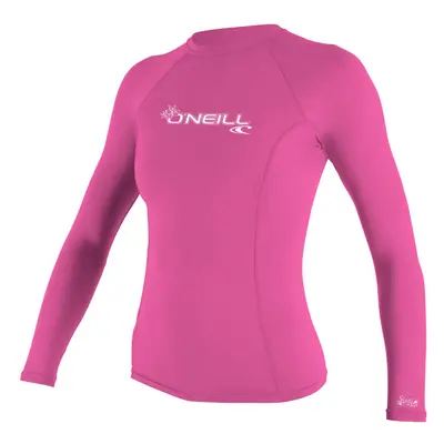 O'Neill UV Sun Protection Womens Basic Skins Long Sleeve Crew Sun Shirt Rash Guard Fox Pink X-La