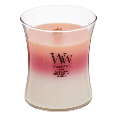 WoodWick Medium Hourglass Candle, Blooming Orchard - Premium Soy Blend Wax, Pluswick Innovation 