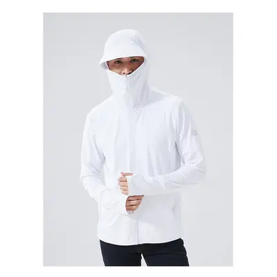 (WHITE, 5XL) Summer UPF 50+ UV Sun Protection Skin Coats Men Ultra-Light Sportswear Hooded Outwe