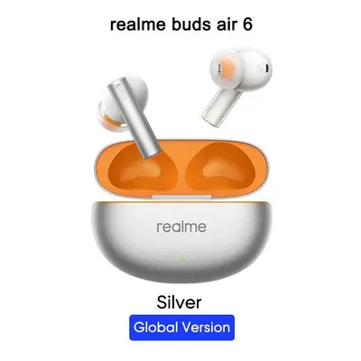 (GL Silver) Global Version realme buds Air TWS Earphone Hi-Res LHDC 5.0 Active Noise