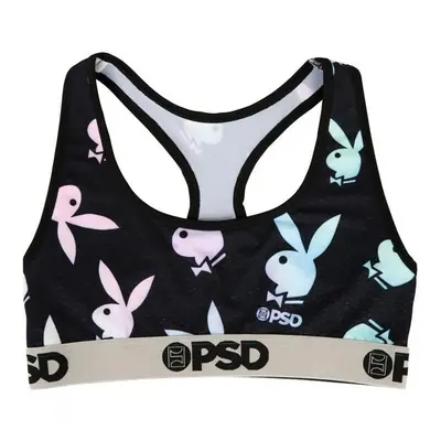 Playboy 859622-xsmall Pastel Glow PSD Sports Bra, Black - Extra Small