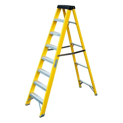 1.4m FIBREGLASS Swingback Step Ladders Tread Professional Lightweight Steps