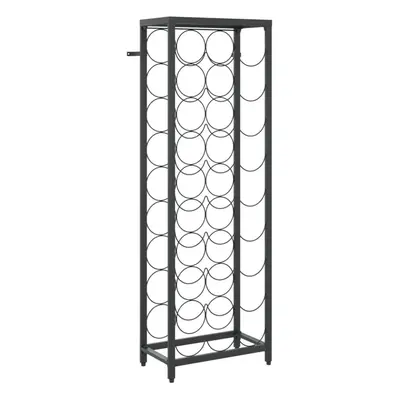 vidaXL Wine Rack for Bottles Wine Shelf Bottle Holder Black Wrought Iron