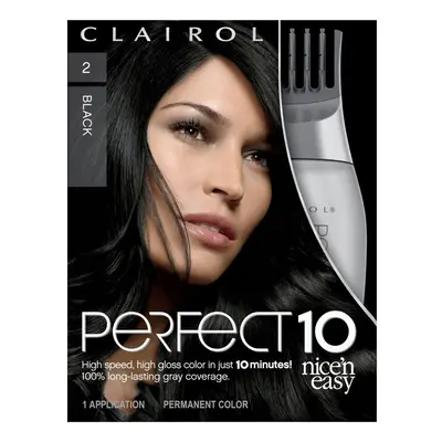 Clairol Nice'n Easy Perfect Permanent Hair Dye, Black Hair Color