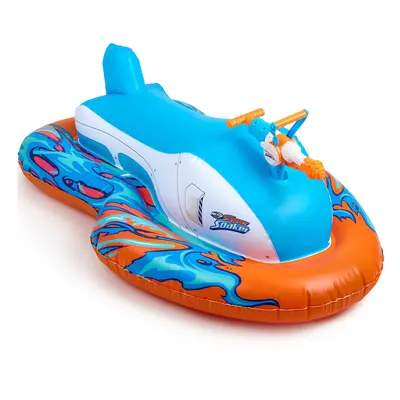 NERF Super Soaker Stormforce Ride-On Racer - Inflatable Pool Float with Pool-Fed Mega Water Blas