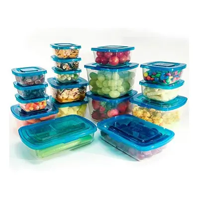 Mr. Lid Premium Attached Storage Containers | Permanently Attached Plastic Lid, Never Lose | Spa