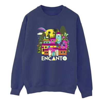 (S, Navy Blue) Disney Womens/Ladies Encanto Many Houses Sweatshirt