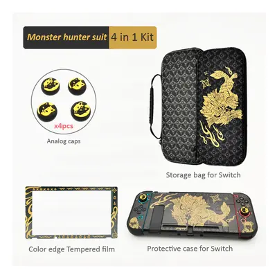 (I(Normal SWITCH)) Monster Hunter Storage Bag for Nintendo Switch Travel Carrying Case Protectiv