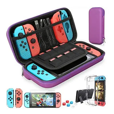 (Purple) Mooroer Switch Carrying Bag for Nintendo Switch Case with in Nintendo Switch Accessorie