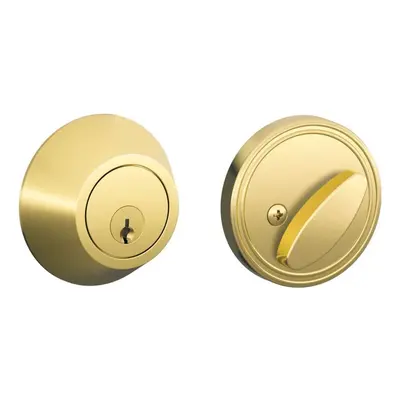 SCHLAGE Dexter by Schlage JD60605 Single-Cylinder Deadbolt Bright Brass