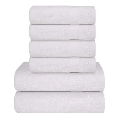 (white) vidaXL Towel Set Piece Tea Towel Hand Towel Wash Towel gsm 100% Cotton