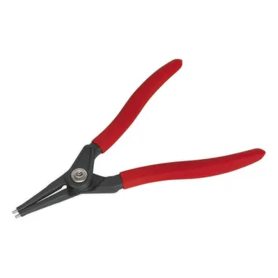 170mm Straight Nose External Circlip Pliers - Spring Loaded Jaws - Non-Slip Tips