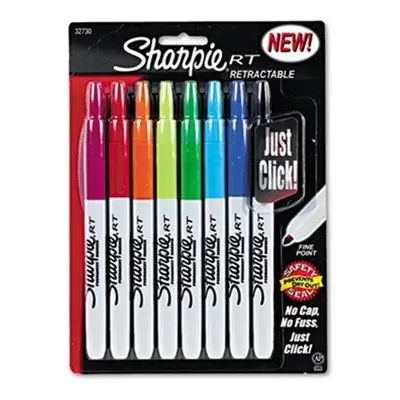 Sharpie Retractable Permanent Markers Fine Point Assorted 8-Set