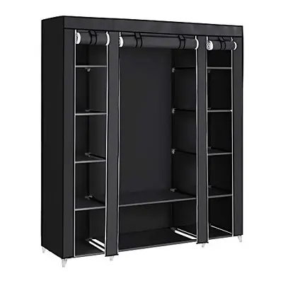 Large Capacity Fabric Wardrobe with Dustproof Cover