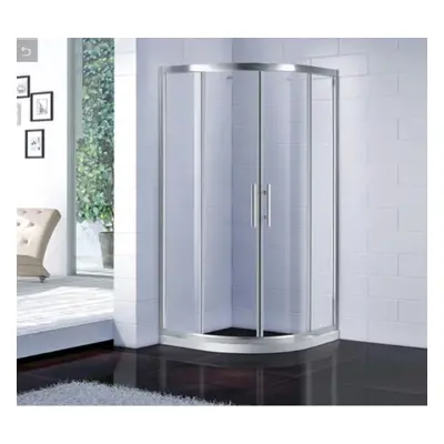 (700mm Quadrant Chrome) Quadrant Shower Enclosure 800 Black or Chrome Walk In Corner Cubicle