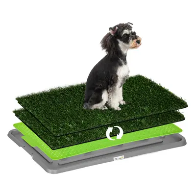 PawHut Dog Toilet with Packs Artificial Grass Pads, x 41cm, Green