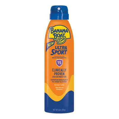 Banana Boat Sport Ultra SPF Sunscreen Spray, 6oz | Banana Boat Sunscreen Spray SPF 15, Oxybenzon